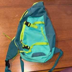 Patagonia Aqua and Lime Crossbody Bag